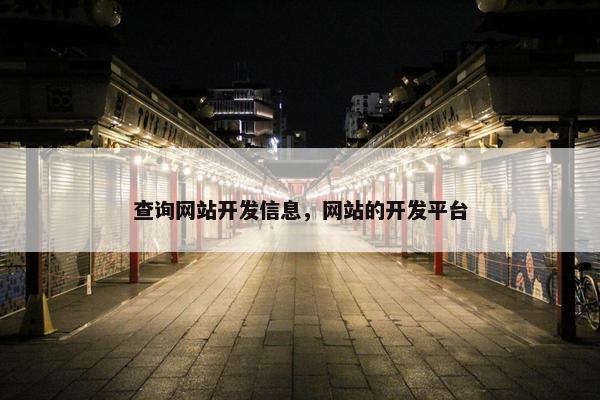查询网站开发信息，网站的开发平台