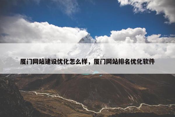 厦门网站建设优化怎么样，厦门网站排名优化软件