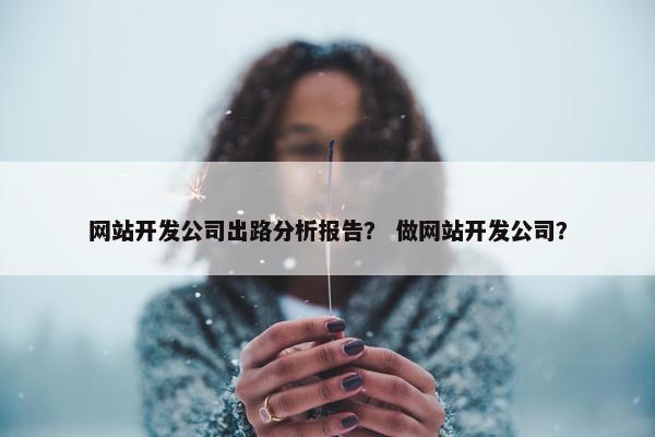 网站开发公司出路分析报告？ 做网站开发公司？