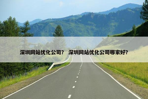 深圳网站优化公司？ 深圳网站优化公司哪家好？