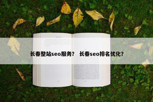 长春整站seo服务？ 长春seo排名优化？