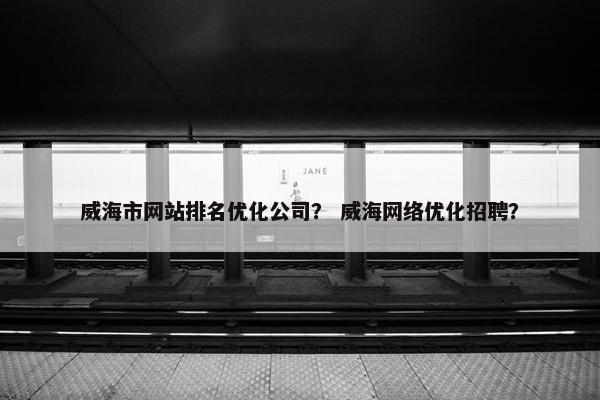 威海市网站排名优化公司？ 威海网络优化招聘？