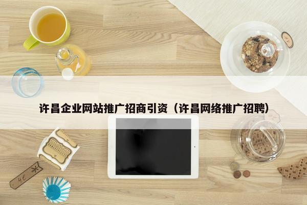 许昌企业网站推广招商引资（许昌网络推广招聘）