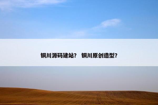 铜川源码建站？ 铜川原创造型？