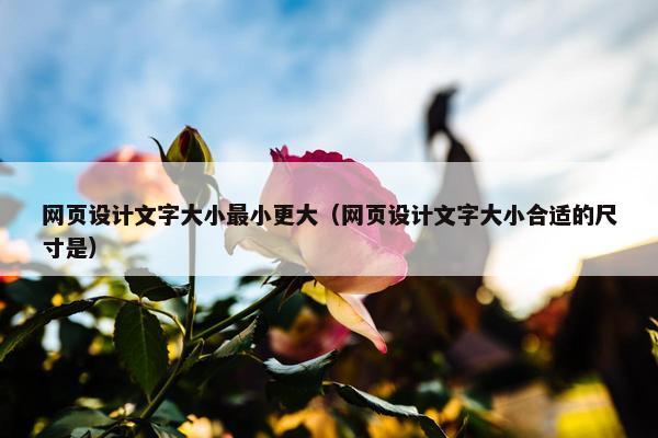 网页设计文字大小最小更大（网页设计文字大小合适的尺寸是）