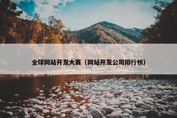 全球网站开发大赛（网站开发公司排行榜）