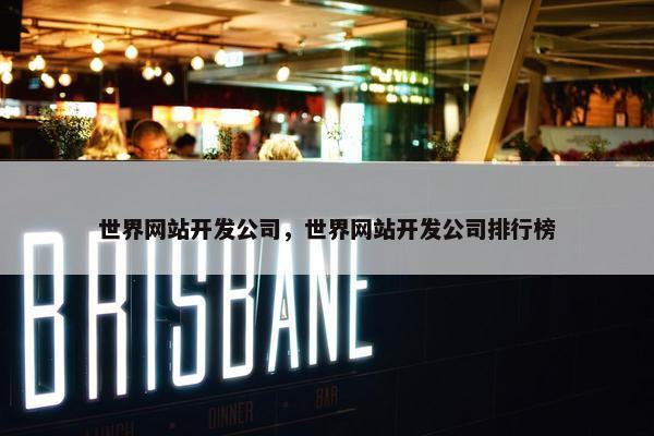 世界网站开发公司，世界网站开发公司排行榜