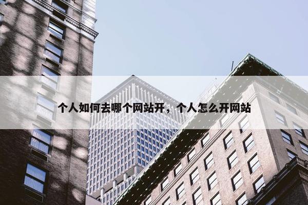 个人如何去哪个网站开，个人怎么开网站