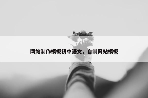 网站制作模板初中语文，自制网站模板