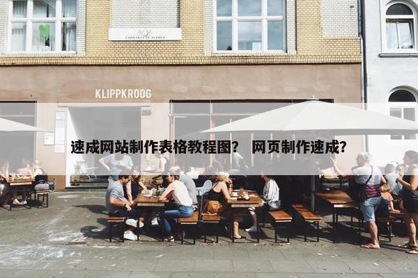 速成网站制作表格教程图？ 网页制作速成？
