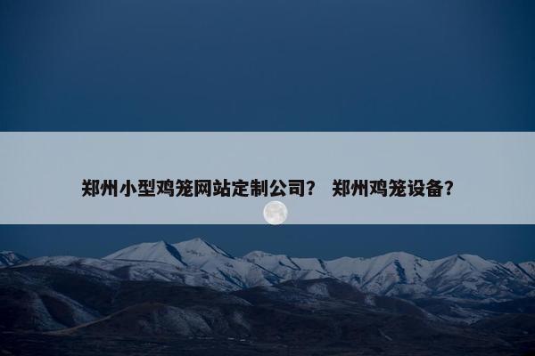 郑州小型鸡笼网站定制公司？ 郑州鸡笼设备？