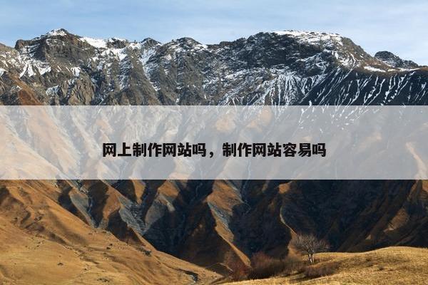 网上制作网站吗，制作网站容易吗