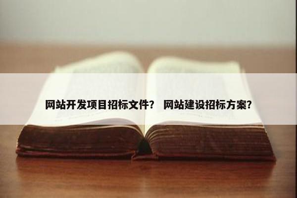 网站开发项目招标文件？ 网站建设招标方案？