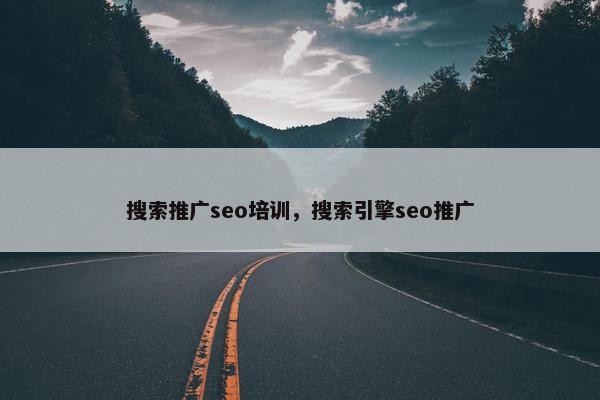 搜索推广seo培训，搜索引擎seo推广