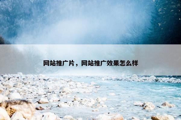 网站推广片，网站推广效果怎么样
