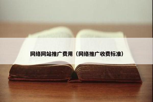 网络网站推广费用（网络推广收费标准）