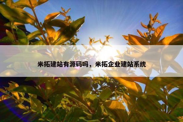 米拓建站有源码吗，米拓企业建站系统