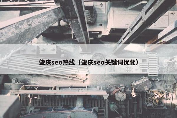 肇庆seo热线（肇庆seo关键词优化）