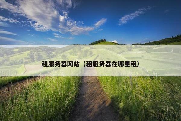 租服务器网站（租服务器在哪里租）