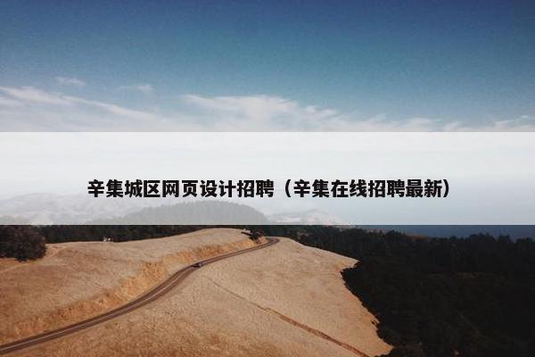 辛集城区网页设计招聘（辛集在线招聘最新）