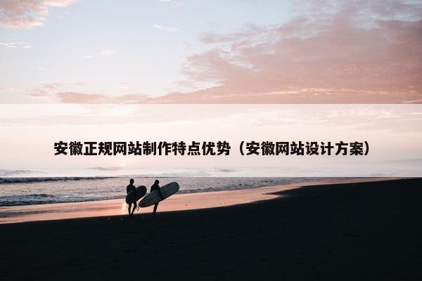 安徽正规网站制作特点优势（安徽网站设计方案）