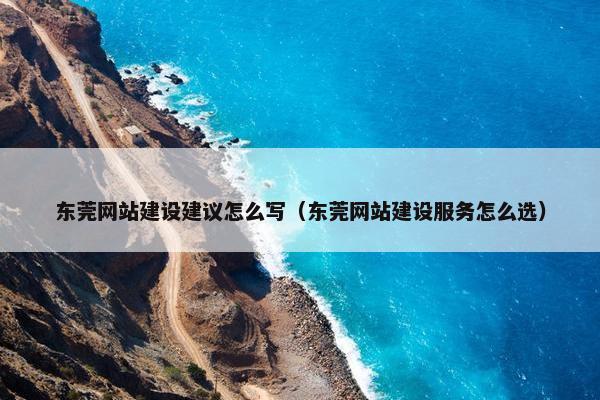 东莞网站建设建议怎么写（东莞网站建设服务怎么选）