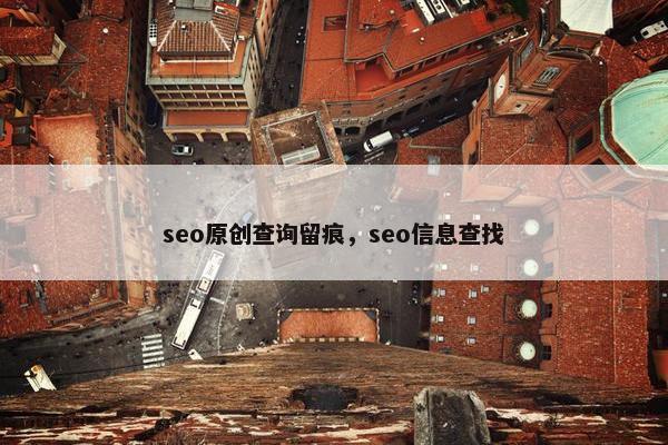 seo原创查询留痕，seo信息查找