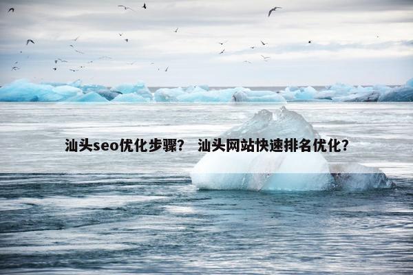 汕头seo优化步骤？ 汕头网站快速排名优化？