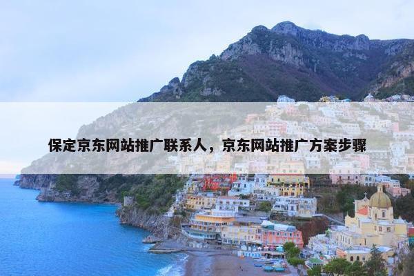 保定京东网站推广联系人，京东网站推广方案步骤