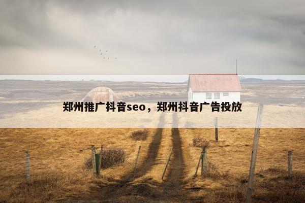 郑州推广抖音seo，郑州抖音广告投放