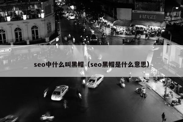 seo中什么叫黑帽（seo黑帽是什么意思）