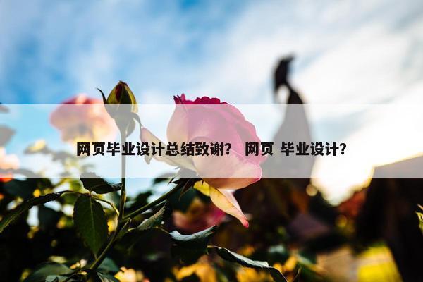 网页毕业设计总结致谢？ 网页 毕业设计？