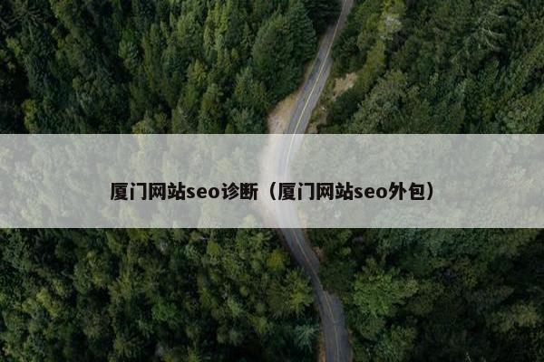 厦门网站seo诊断（厦门网站seo外包）