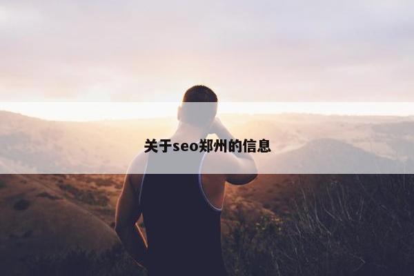 关于seo郑州的信息