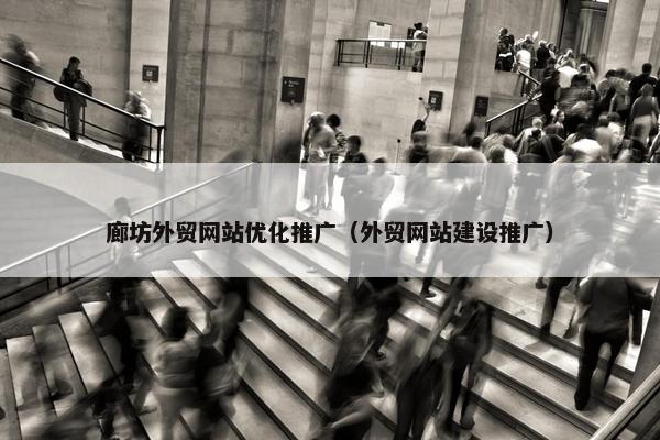 廊坊外贸网站优化推广（外贸网站建设推广）