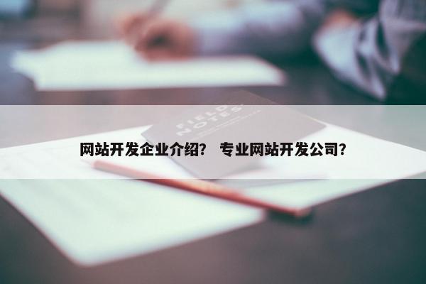 网站开发企业介绍？ 专业网站开发公司？