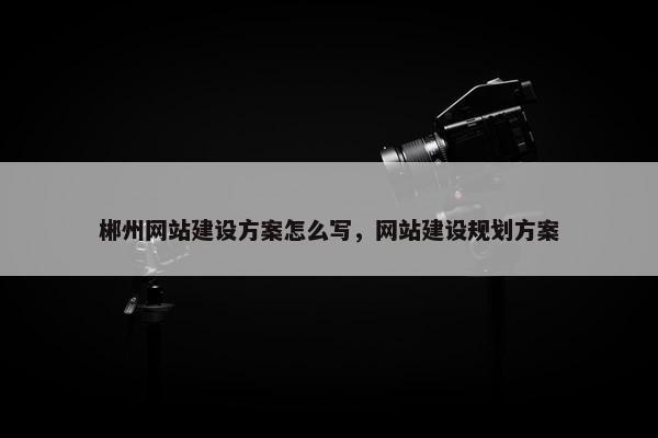 郴州网站建设方案怎么写，网站建设规划方案