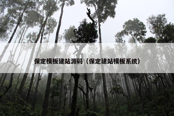 保定模板建站源码（保定建站模板系统）