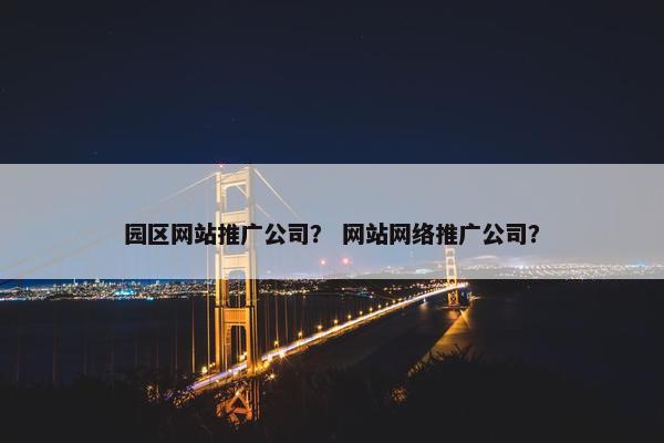 园区网站推广公司？ 网站网络推广公司？