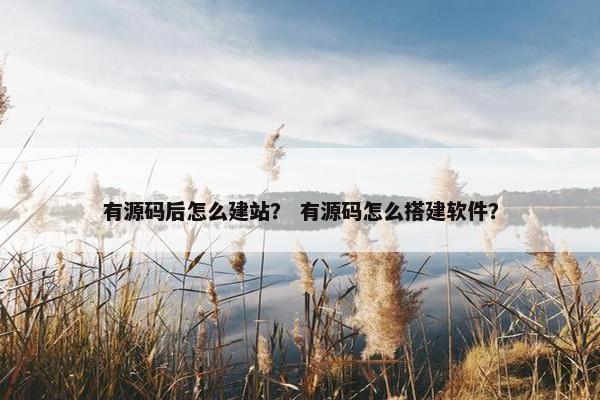 有源码后怎么建站？ 有源码怎么搭建软件？