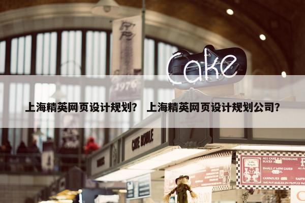 上海精英网页设计规划？ 上海精英网页设计规划公司？
