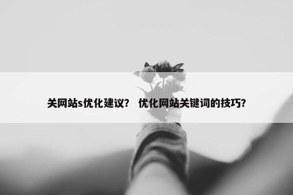 关网站s优化建议？ 优化网站关键词的技巧？