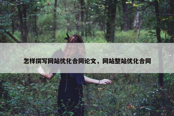 怎样撰写网站优化合同论文，网站整站优化合同