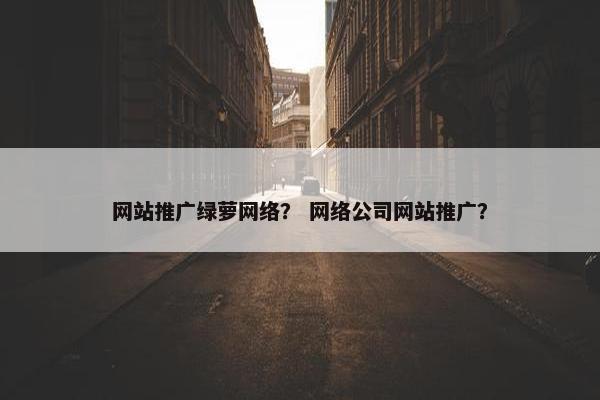 网站推广绿萝网络？ 网络公司网站推广？