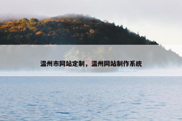 温州市网站定制，温州网站制作系统