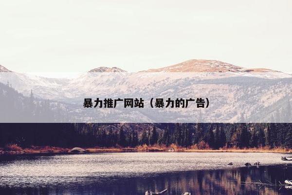 暴力推广网站（暴力的广告）