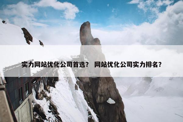 实力网站优化公司首选？ 网站优化公司实力排名？