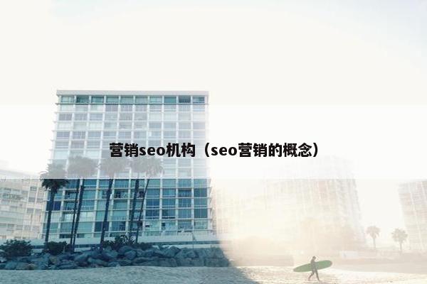 营销seo机构（seo营销的概念）