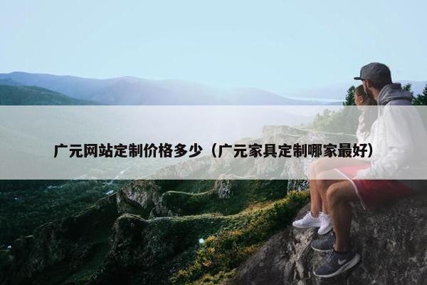 广元网站定制价格多少（广元家具定制哪家最好）