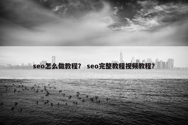 seo怎么做教程？ seo完整教程视频教程？